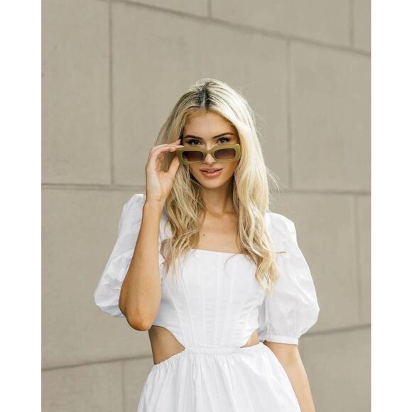 STAUD Astro Poplin Dress white US4 - Picture 2 of 13